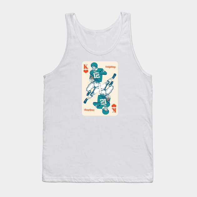 Miami Dolphins King of Hearts Tank Top by Rad Love